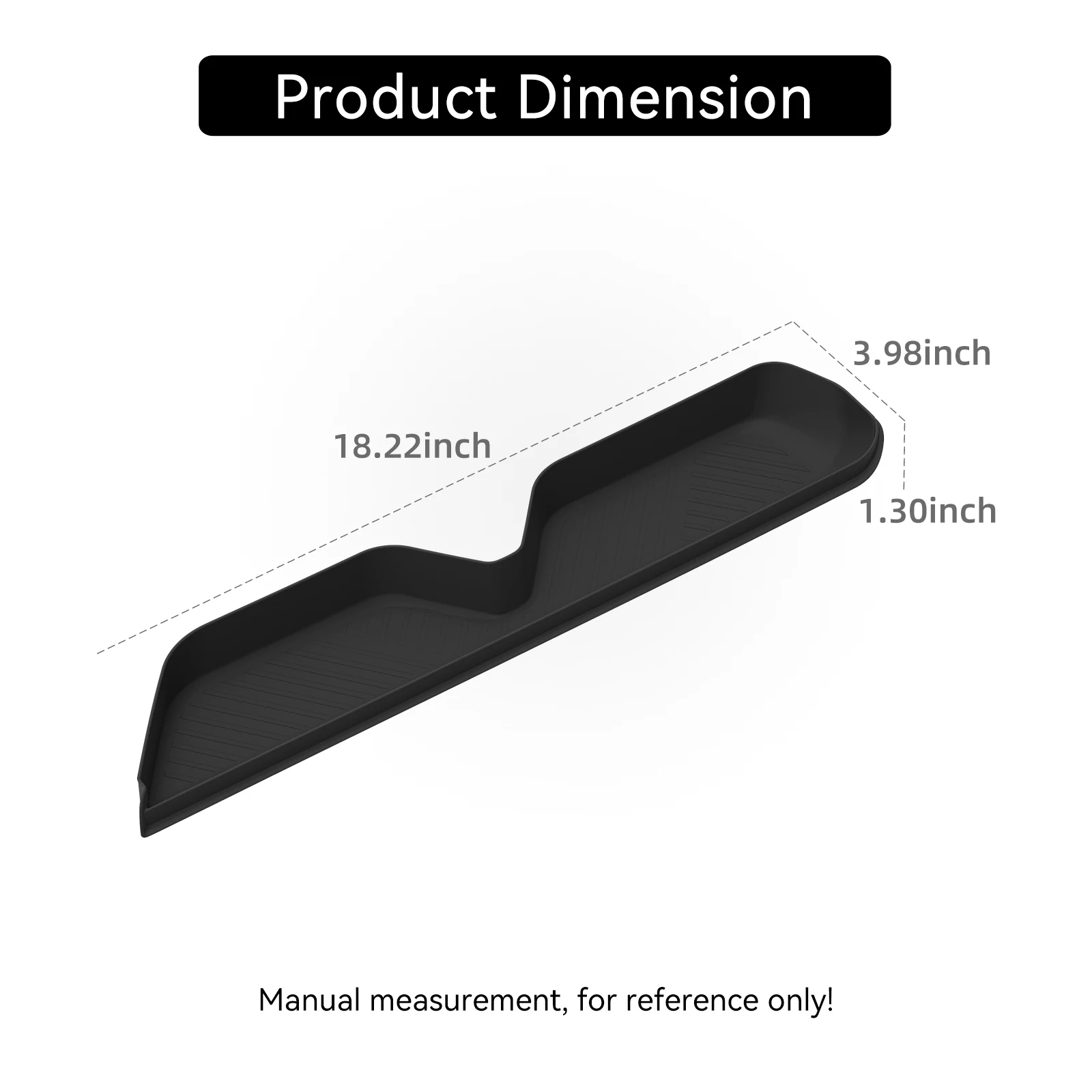 LUCKEASY Left Drive for Chevrolet/Chevy Bolt EV 2027+ Silicone Passenger Dashboard Lower Storage Tray Interior Accessories Black view 2