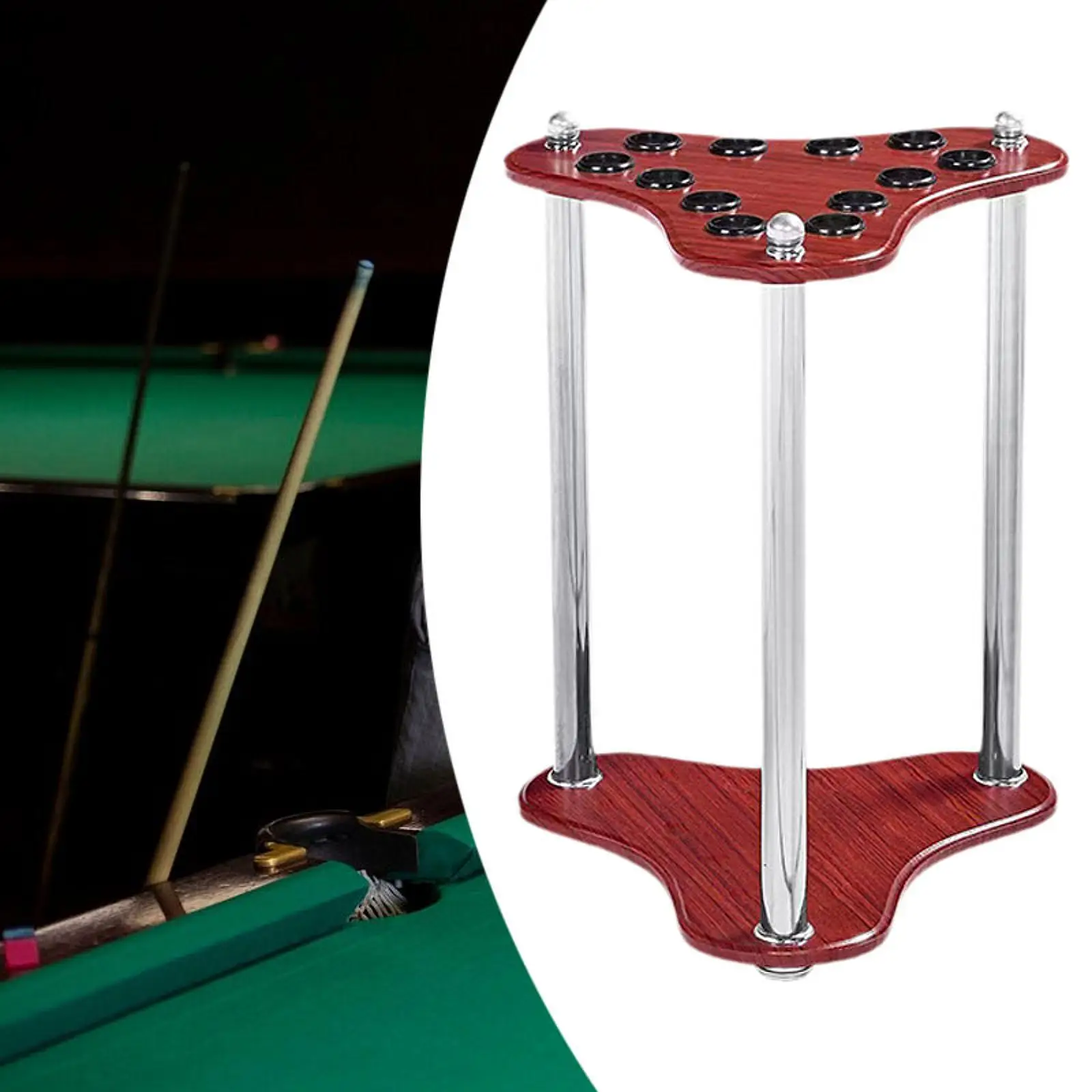 

Держатель для бильярдного кия, деревянный держатель для бильярдных палок, удобный, профессиональный, простой в сборке, аксессуары для бильярдного стола для плеера