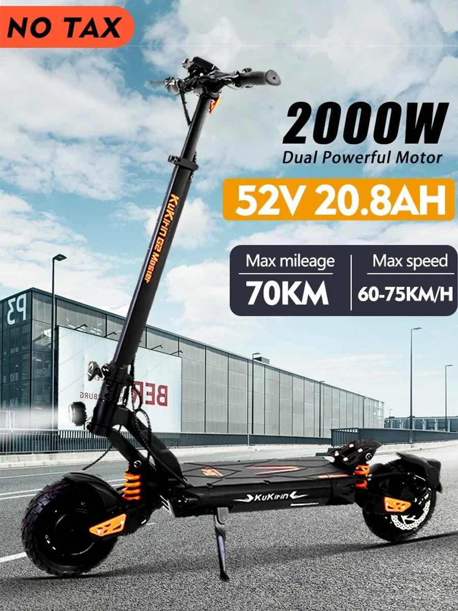 Kukirin G2 Master 2024 New 2000W Dual Motor Electric Scooter 52v 20.8ah Hydraulic Shock Absorption Speed 70km/h Adult Escooter