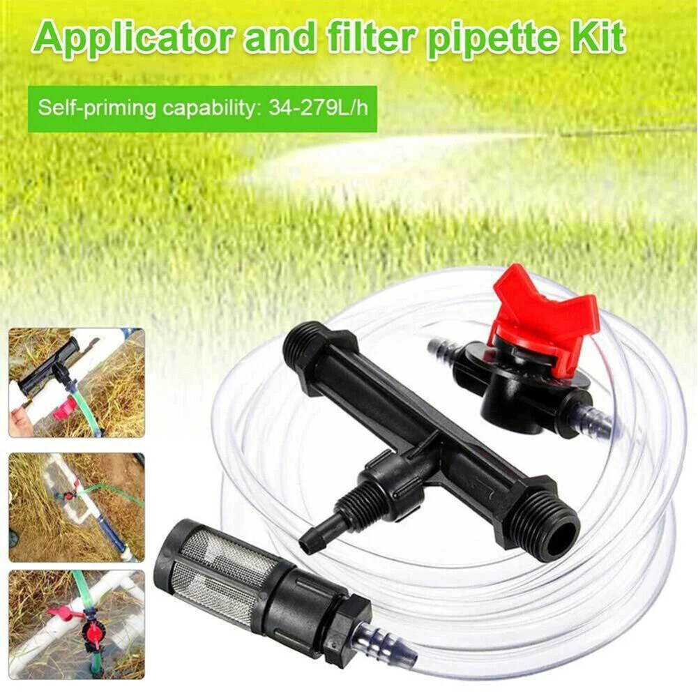 Water Tube Switch Venturi Fertilizer Injector Quick Installation Robust Materials Versatile Compatibility 4 Pieces