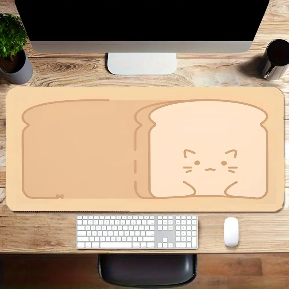 

Bread Cat Mouse Pad Large Size Rubber Base Anti-slip PC Desk Accessories Mousepad for Offices and Gamer Keyboard Mats Decor Mat