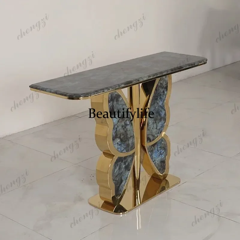 45 Light luxury simple modern entrance table ultra-narrow entrance entrance end view table creative decoration table