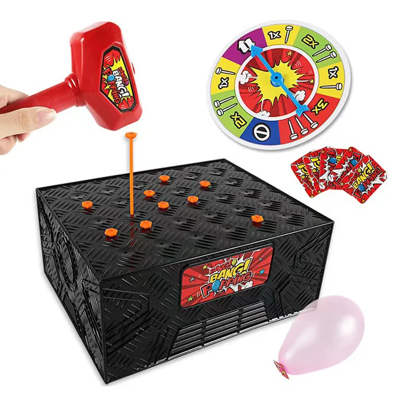 Table Toy Burst Balloon Game Knock Box Balloon Thrilling Party Party Casual Entertainment Game