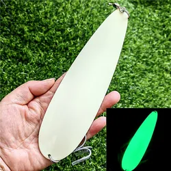 큰 스푼 루어 하드 베이트 스피너 스푼, 금속 싱킹 워블러, 트롤링 롱 캐스팅, 바닷물 낚시 스트립, 배스 참치 루어, 110g