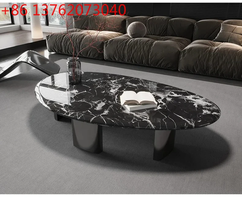 

Microcrystalline stone coffee table living room high-end tea table marble light luxury high-end coffee table