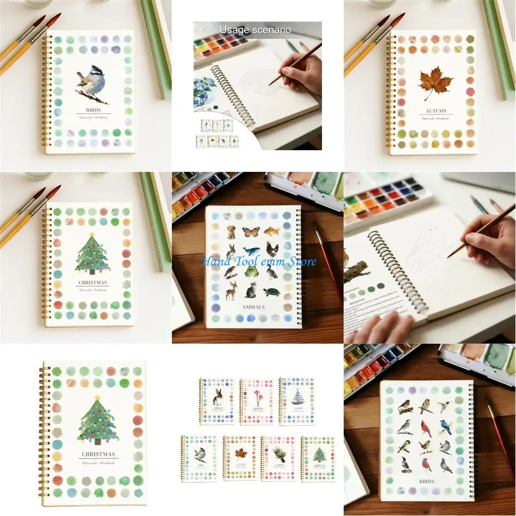 H37F 2PCS لوحة ألوان المبتدئين مع مجموعة مزدوجة ملزمة للألوان المائية #1