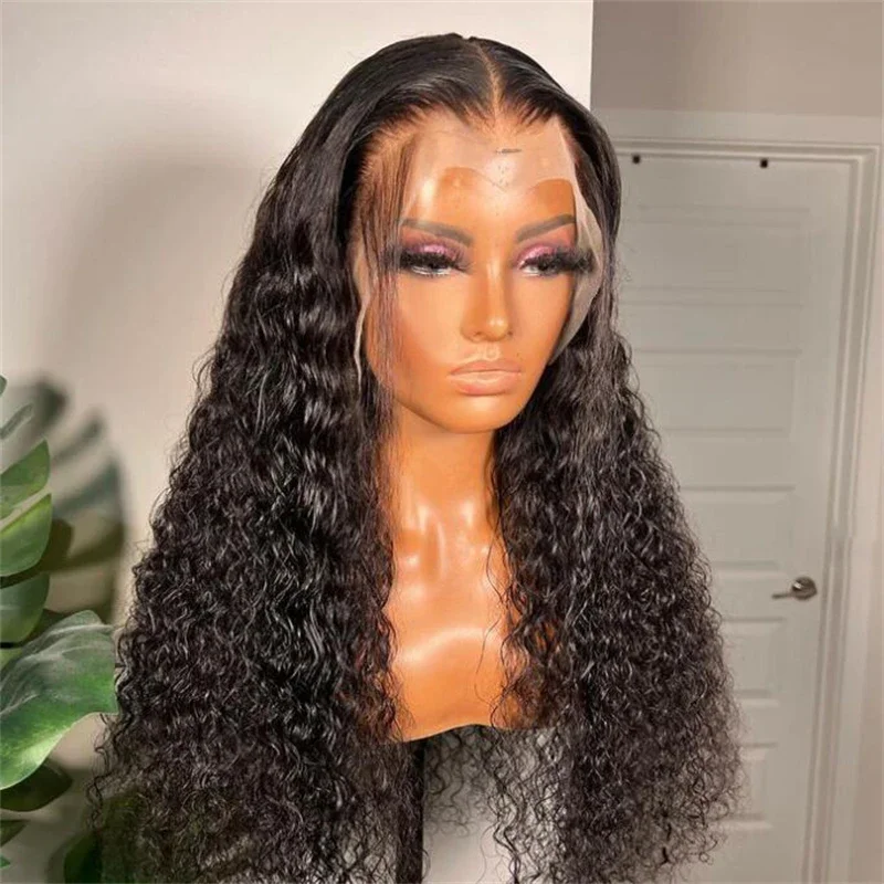 13x4 HD Lace Front Wigs Human Hair Pre Plucked with Baby Hair Transparent Glueless Brazilian Deep Wave Frontal Wigs for Women image 2