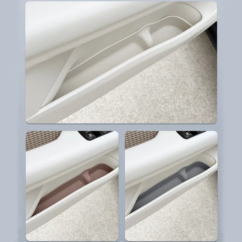 For GWM ORA 5 2026 TPE Front Door Bottom Storage Box Door Groove Organizer Storage Tray Interior Accessories 5