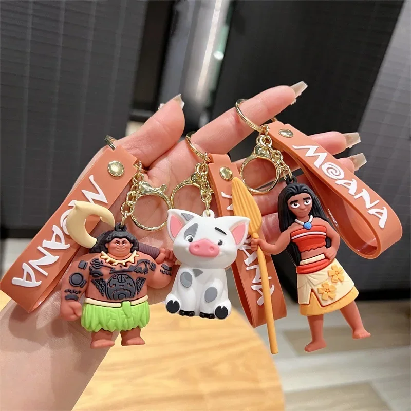 

Disney Moana2 Key Chain Cartoon Moana Maui Pua Keychains Cute Bag Pendant Children's Originality Christmas Gift