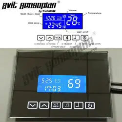 タッチセンサー付き超薄型LEDミラー,超薄型,時間と温度の表示,ライトコントロール,厚さ,Trumsense-K3015DBL