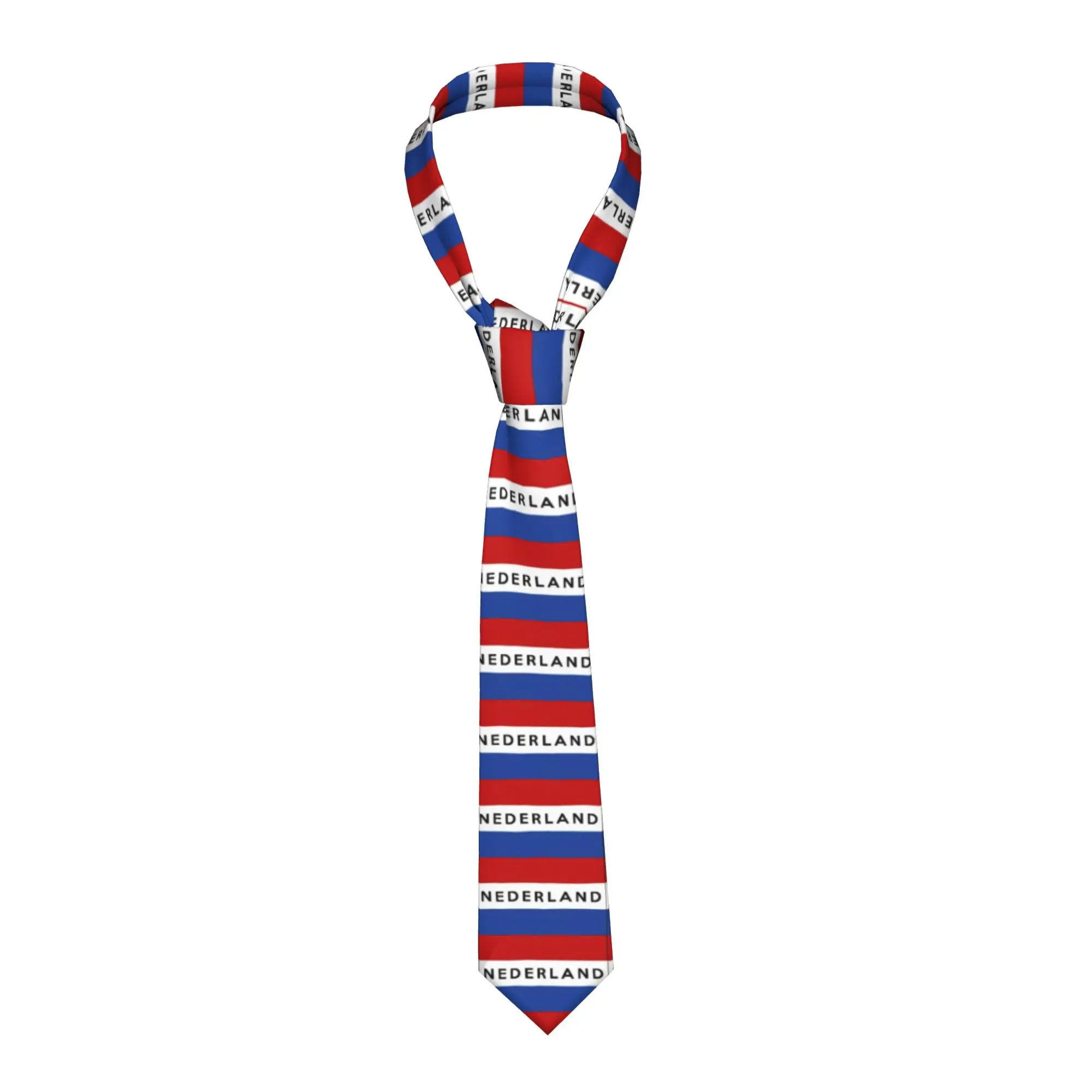 Flag Of Netherlands Tie  Business Neck Ties Retro Trendy Neck Tie For Adult Custom DIY Collar Tie Necktie Gift