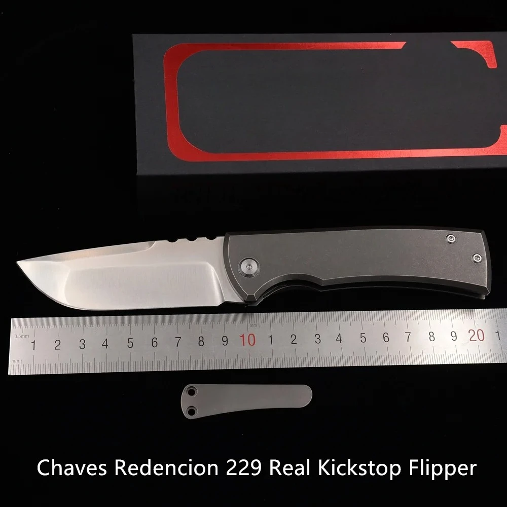 

Портативный карманный нож Chavez D2, стальное лезвие, ручка из титанового сплава, оконный выключатель, высококачественный складной нож для кемпинга на открытом воздухе