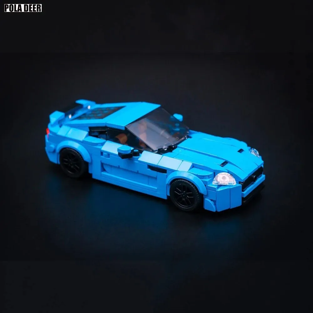 Poladeer MOC 391PCS XKR-S Auto da corsa Design creativo Assemblaggio personalizzato Puzzle Modello Building Blocks Ragazzo Giocattoli Vacanza Regalo di compleanno