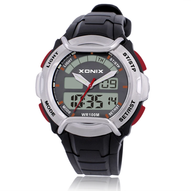 XONIX Classics  Men Swim Dive Digital LCD Quartz Outdoor Sports Watches Waterproof 100m Relogio Masculino DG