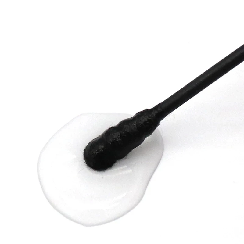 100 Teile/schachtel Doppel Kopf Schwarz Baumwolle Tupfer Frauen Make-Up Lippenstift Baumwolle Knospen Spitze Stick Nase Ohr Reinigung Gesundheits Werkzeuge – Detail 5