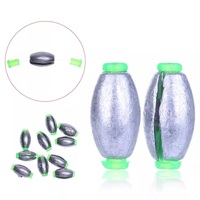 5pcs/10pcs Fishing Weight Sinker 1g-30g Olive Shape Slip Shot Sinkers Carp Fishing Accessories