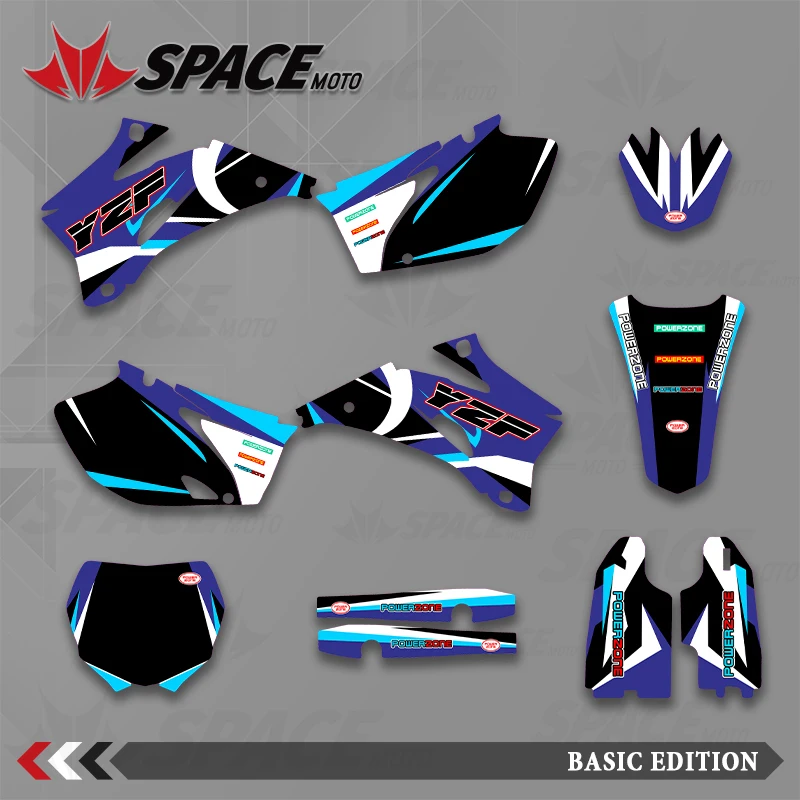 

SPACE MOTO Graphics Background Decals Stickers Motorcycle For YAMAHA 06-09 YZF250 450