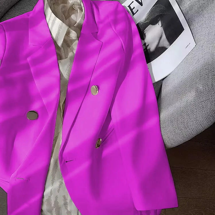 

Elegant Slimming Commuter Women's Spring Autumn Versatile Polyester Fabric Folded Design Chinese Production