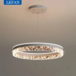 Minimalist Crystal Chandelier Dining Living Room Bedroom Home Decoration Indoor Lighting Pendant Lights Finish Lamps Deco