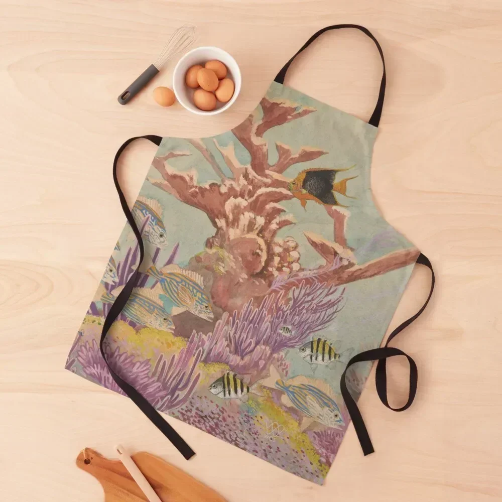 

Coral Reef Scene Apron Home And Kitchen Waterproof Kitchen For Women Kitchen Items For Home Kawaii Accessories Apron
