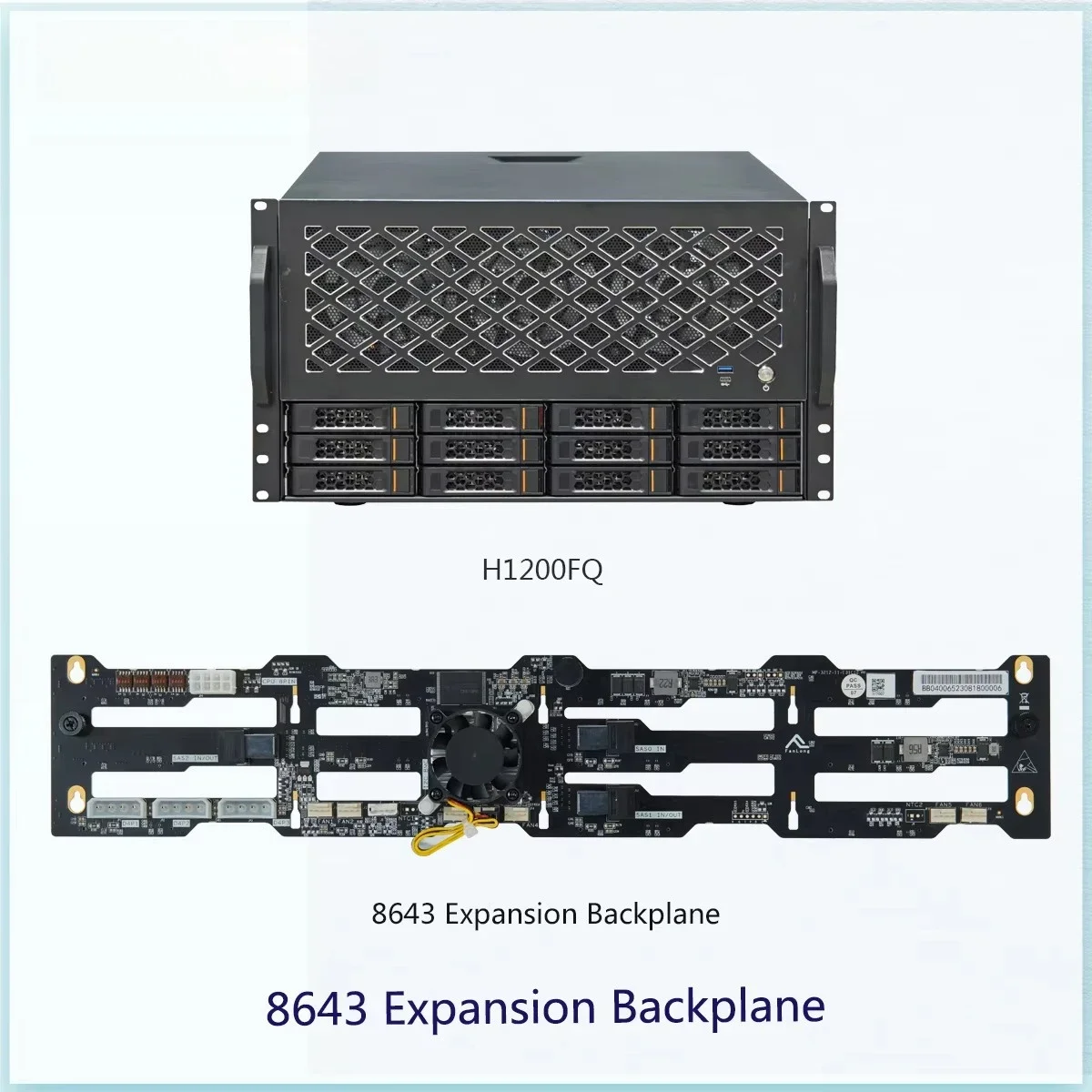 Enterprise 12-bay rackmount NAS-opslagserver, netwerkgekoppelde opslagapparatuur voor bedrijfsgegevensback-up