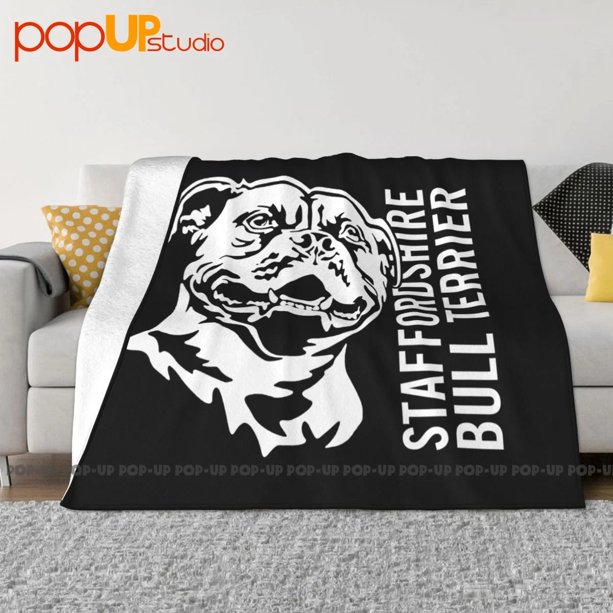 Manta cálida de Staffordshire Bull Terrier, sofá cama transpirable, suministro de ropa de cama, lavado mecánico