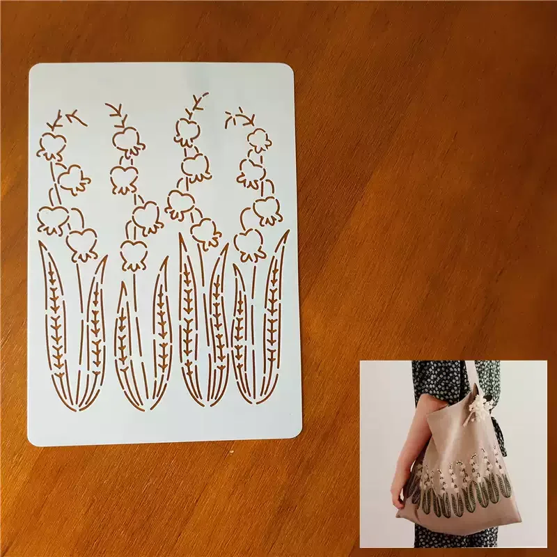 Reusable PET formwork for Embroidery multi flower Quilting Templates Sashiko Stencils,coaster Decor,Fabric Crafts Drawing tool