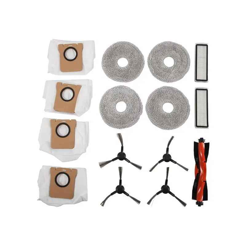 AC23-15PCS Vacuum Cleaner Brush Dust Bag Filter And Mop Cloth Set For X20 Max X20 PRO Vacuum Cleaner Replacement Parts