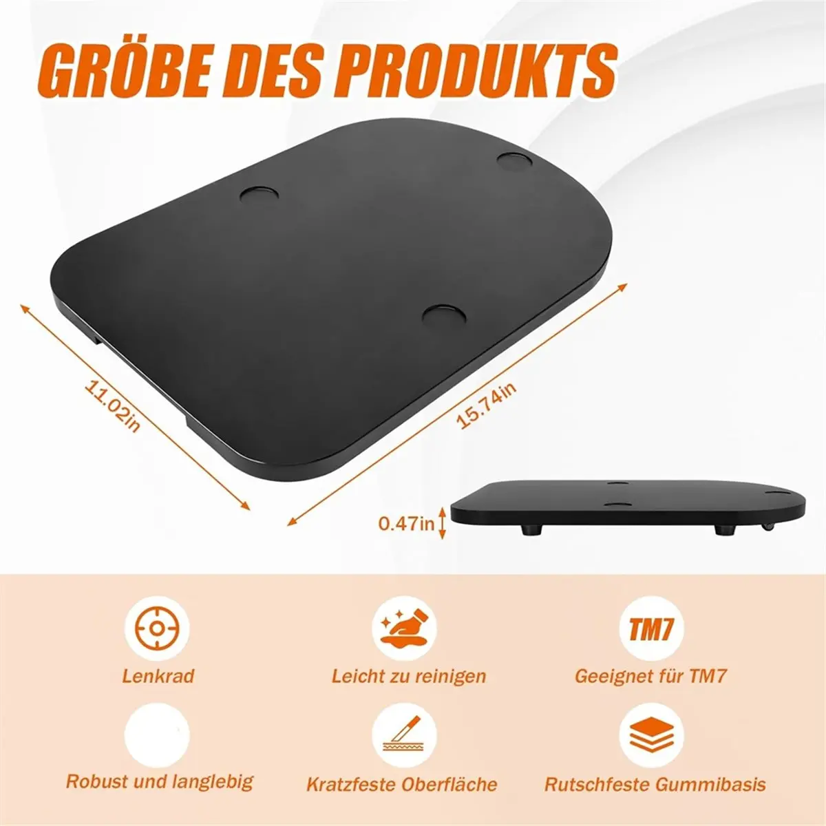 Liding Board for TM7, Board for with Wheels,Slider Sliding Board Accessories, Non-Slip Cushioning Rubber Feet