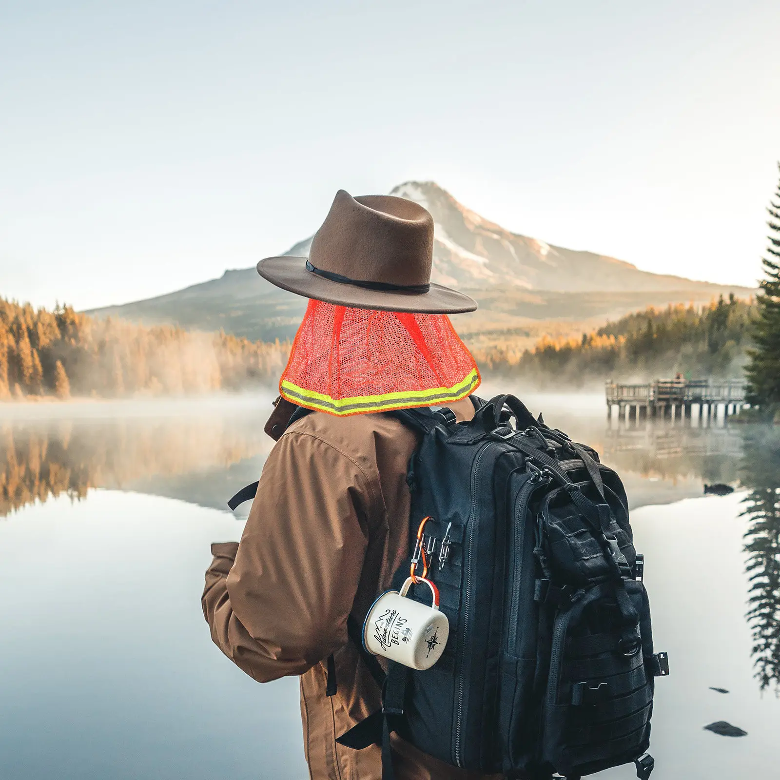 

Construction Worker Sunshade for Safety Wind Dust Proof Lightweight Easy Install Hard Hat Accessory