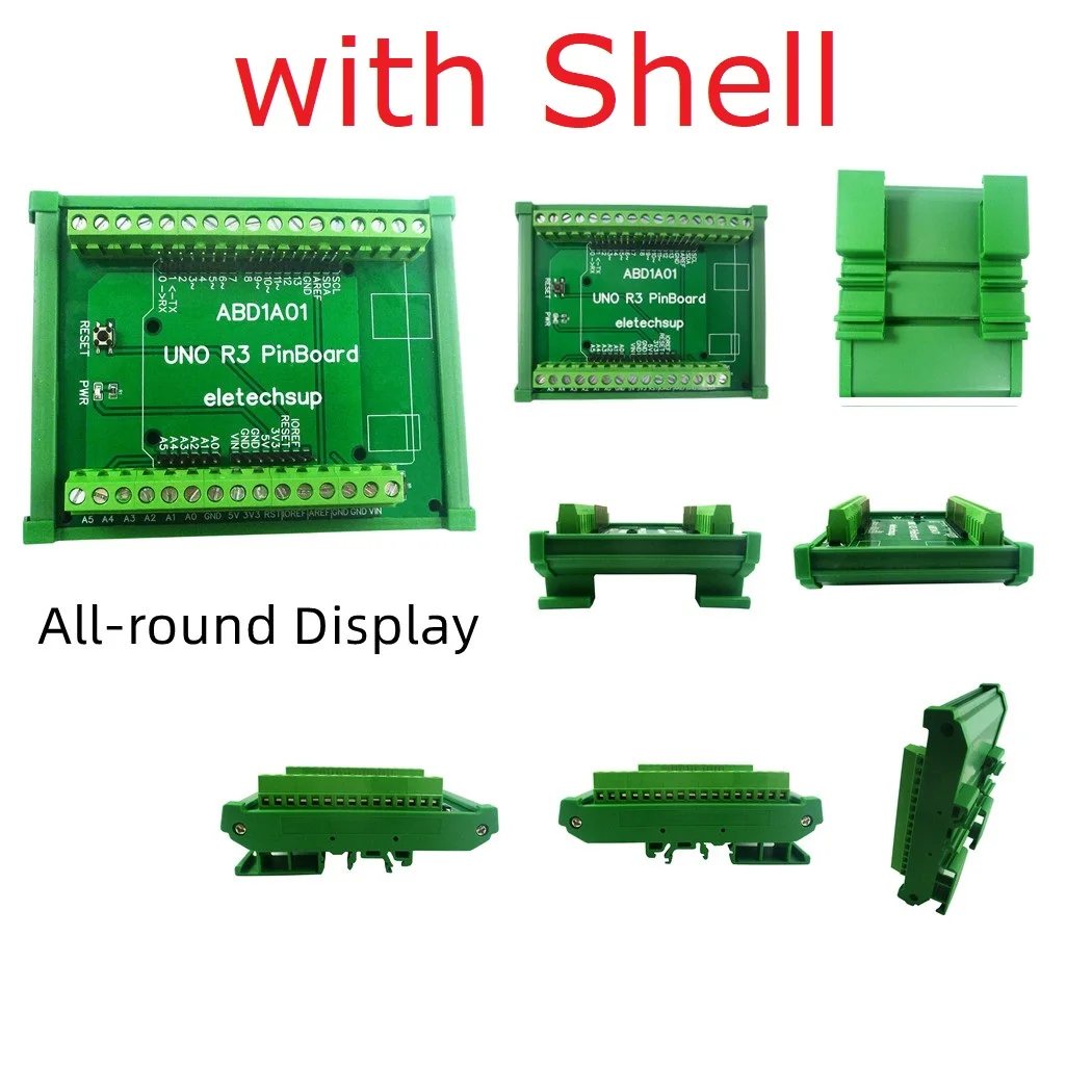 Per Arduino per UNO R3 per modulo adattatore terminale a vite per montaggio su guida DIN