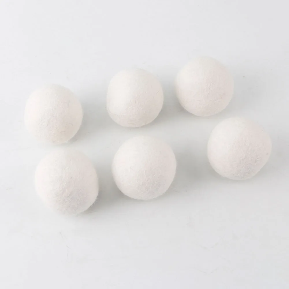 1-5PCS 5cm Wol Droger Ballen Stof Maagd Herbruikbare Waterontharder Wasdroog Kit Bal Praktische Thuis Wassen ballen Wol Droger Ballen