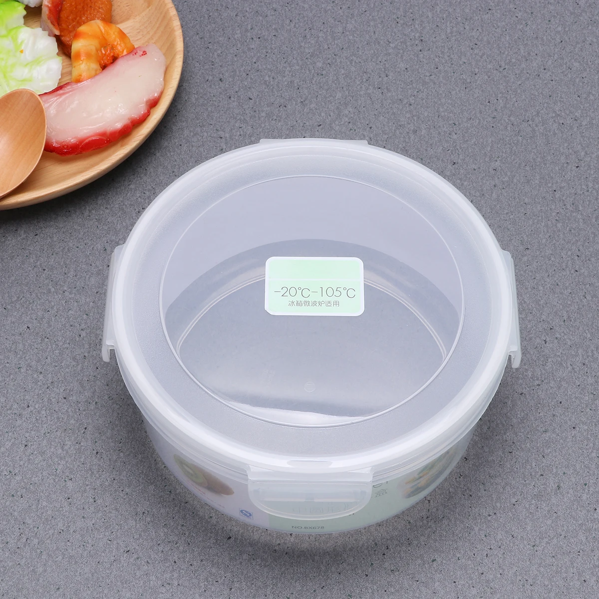 حاوية طعام 2500 مل، علبة مستديرة ذات سعة كبيرة، صندوق تخزين المطبخ، صندوق حفظ بلاستيكي آمن للميكروويف للمنزل