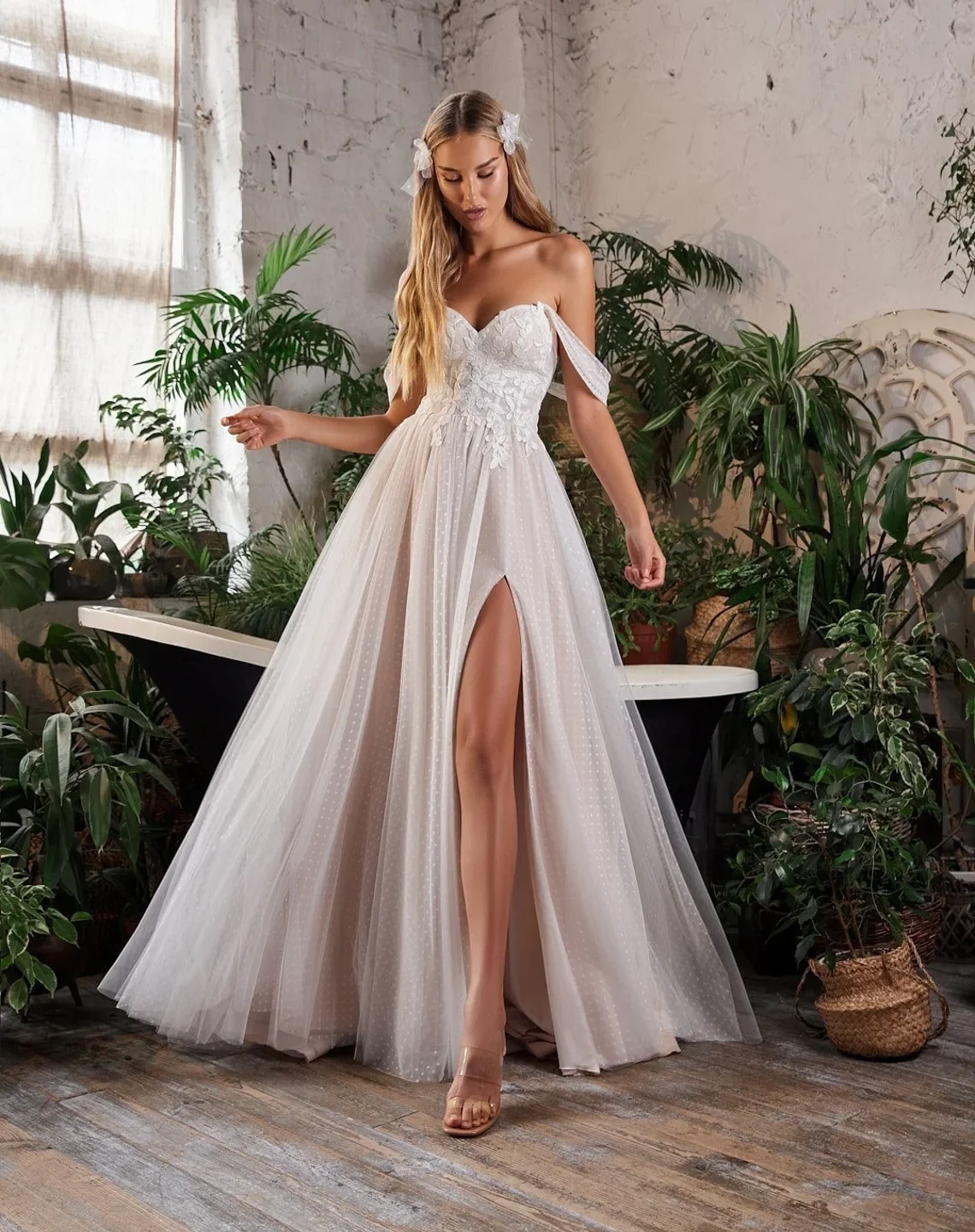 Elegantes, schulterfreies Brautkleid mit Herzausschnitt, A-Linie, Seitennaht, Tüll, Brautkleid, Spitze, Aufkleber, Hochzeitskleid, individuelle Gestaltung