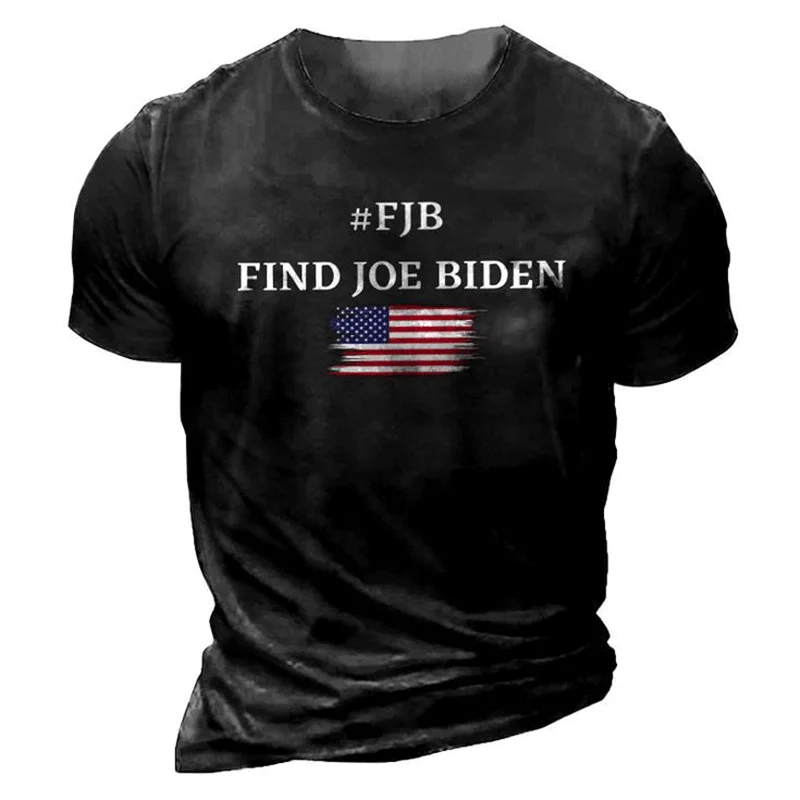 Harajuku 3D Funny Anti Biden Find Joe Biden Fjb Printing T Shirt Happy Christmas Graphic T-shirts Cool Streetwear Tee Shirts Tee