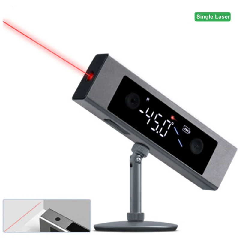 2 In 1 Laser Level Li1 Laser Protractor Digital Inclinometer Angle Meter Type-C Rechargeable Laser Measuring Tool