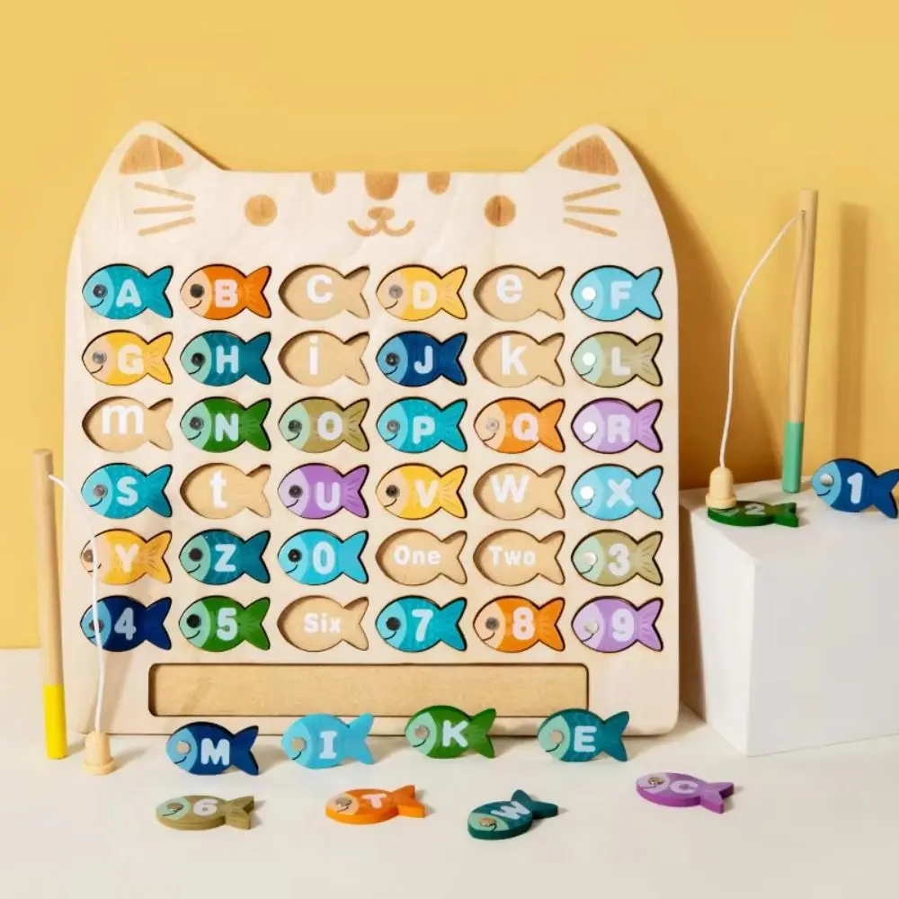 

Magnetic Educational Baby Fishing Toy Easy Cartoon Alphabet Fishing Toy Set Colorful Montessori Number Fishing Game Toys