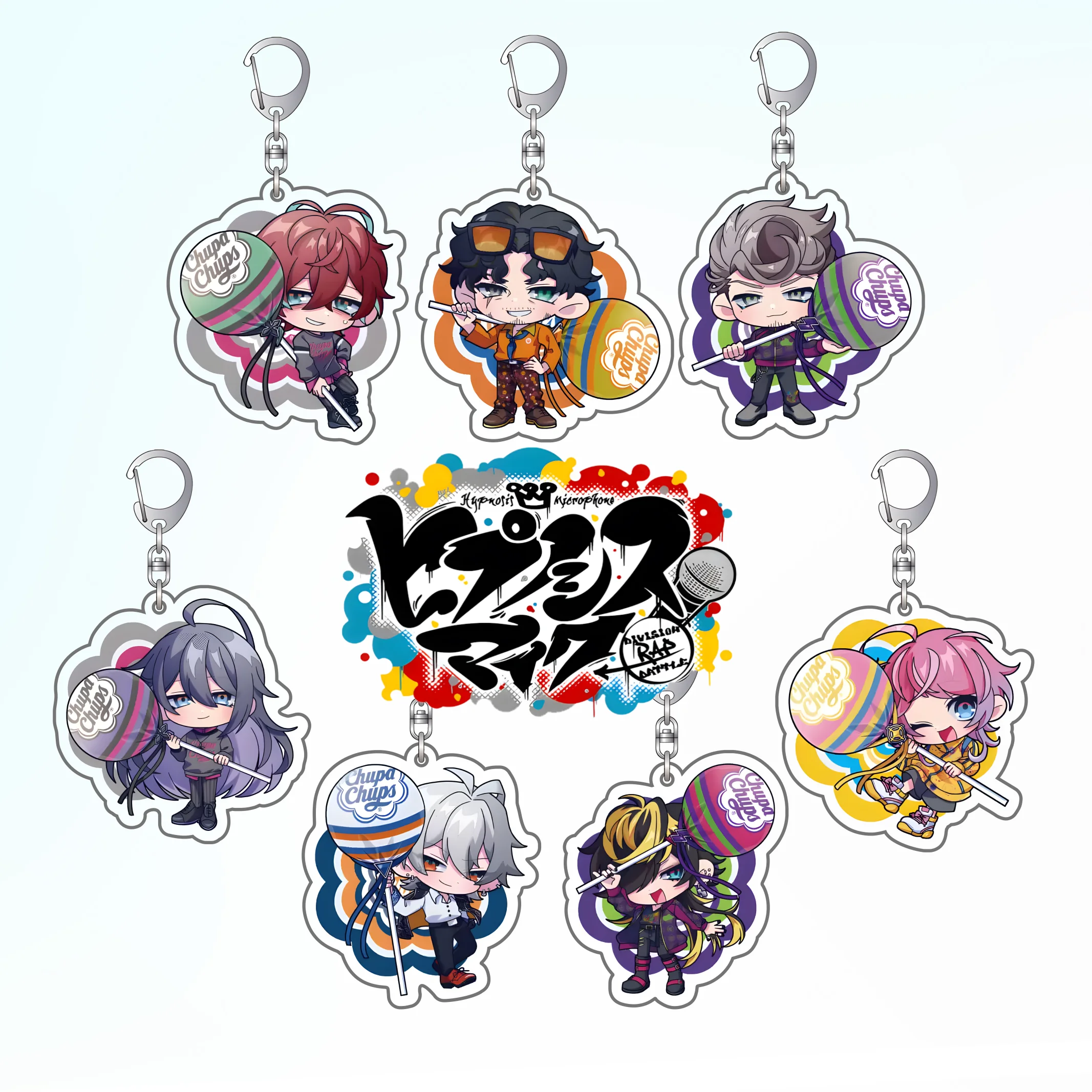 Llavero de acrílico de alta transparencia Hypnosis Mic-DRB lolly MC.B.B/Mr.HC/easy R/ill-DOC, decoración de escritorio, colgante para bolso, regalos