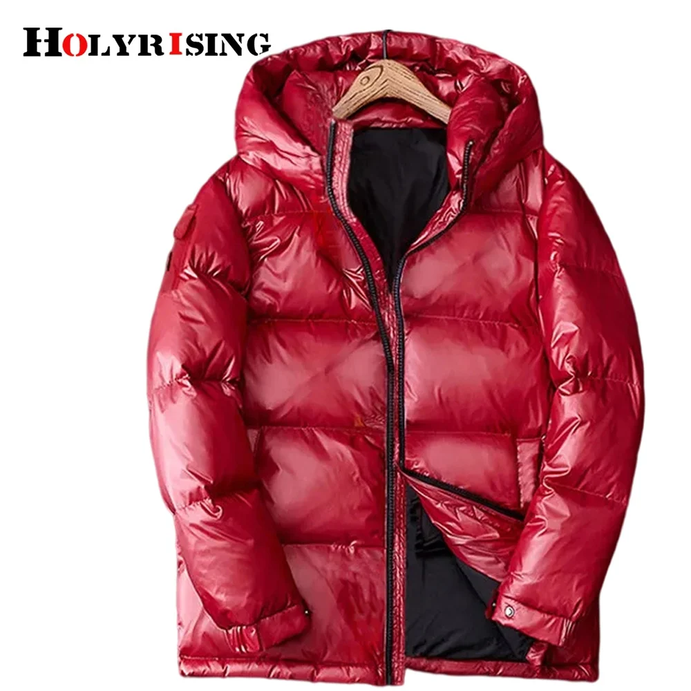 

90% men white duck down jackets casual korean style soft overcoats zipper пуховик мужской зимний hooded veste homme daily 19656