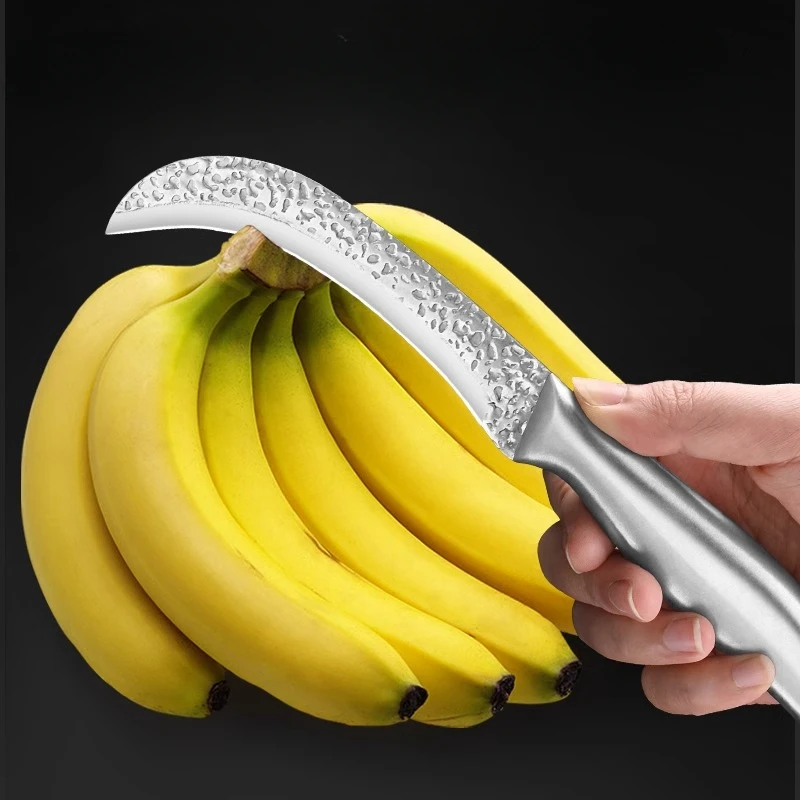 Forged small curved knife, sharp fruit knife, household stainless steel peeler knife, commercial banana pineapple knife