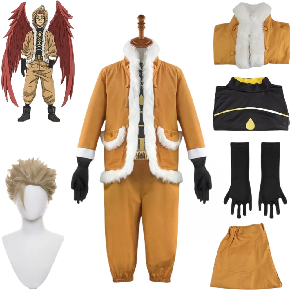 Hawks Cosplay Costume Anime My Hero Academia Pants Gloves Wigs Coats for Halloween Christmas Festival Carnival Party