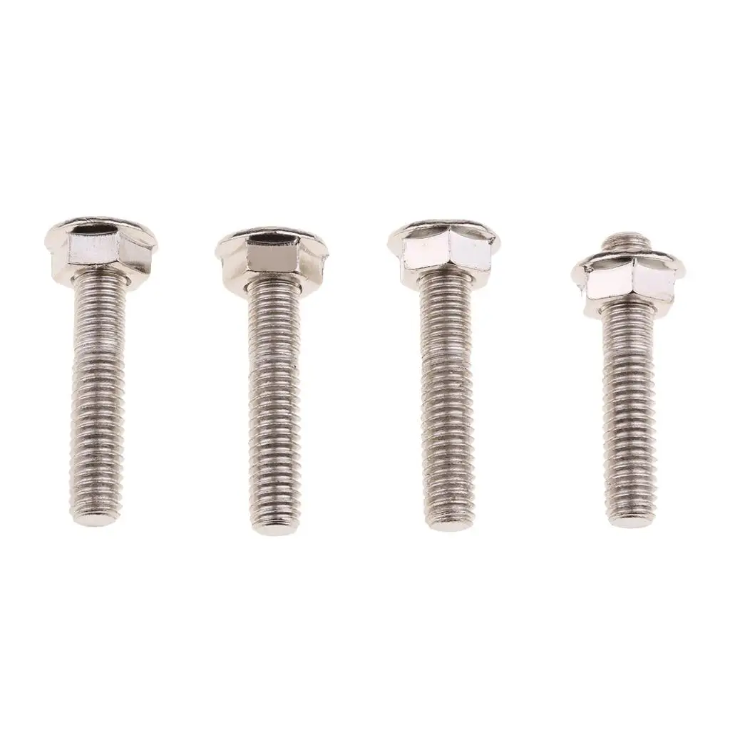 Bolt Exhaust Port Stud Nuts Solid Metal Exhaust Studs 4 Pieces Kit for Motorcycle Exhaust System Installation