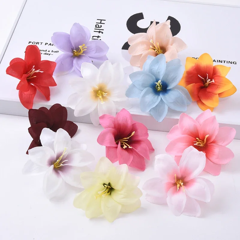 5/10Pcs 9cm Artificial Flowers Heads For Home Decor Wedding Marriage Decoration Fake Flowers DIY Craft Wreath Gifts Accessories