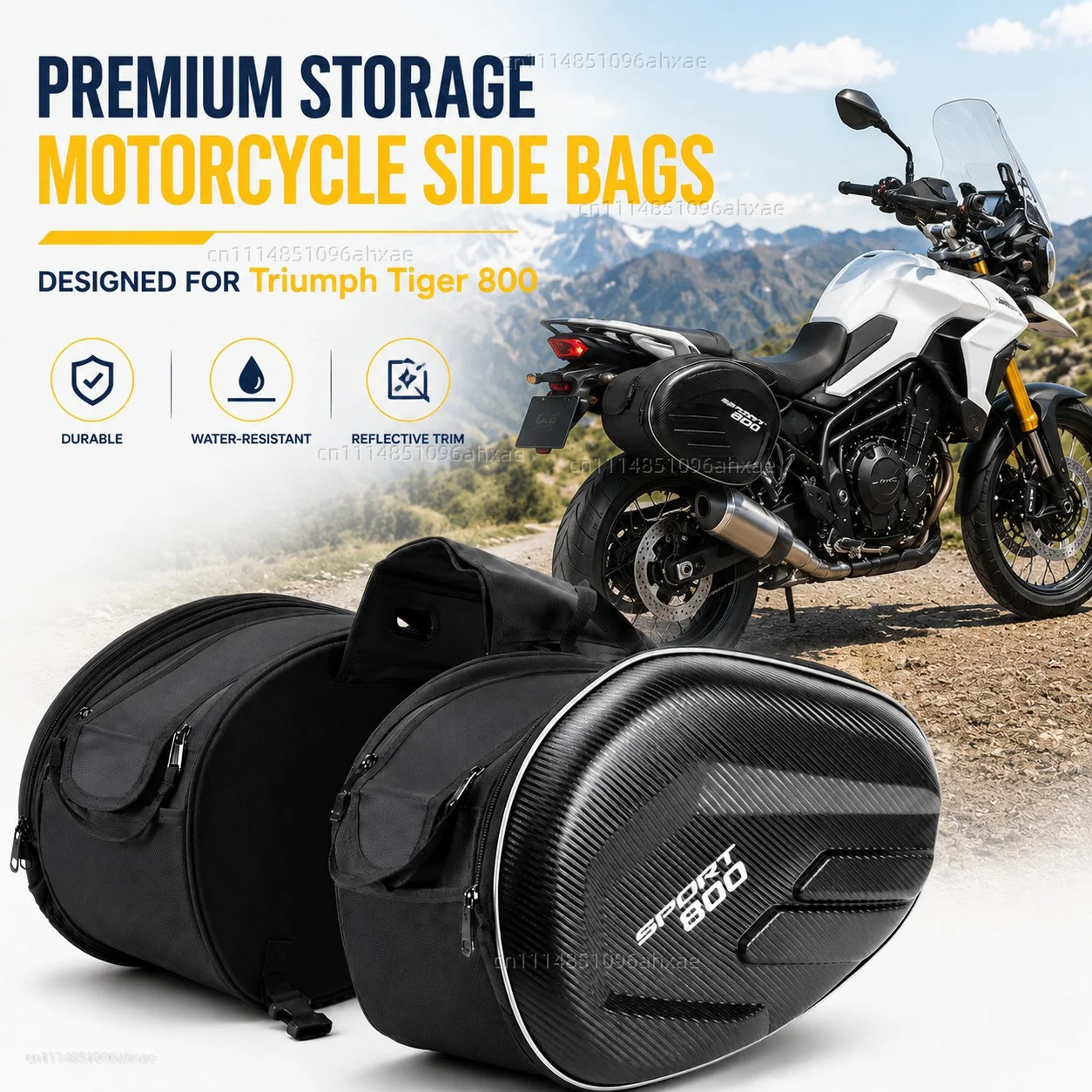 For Triumph Tiger 660 800 900 GT PRO Rally Explorer 1200 1200 XCA XC 2PCS Motorcycle Pannier Bags Luggage Saddle Bags Side