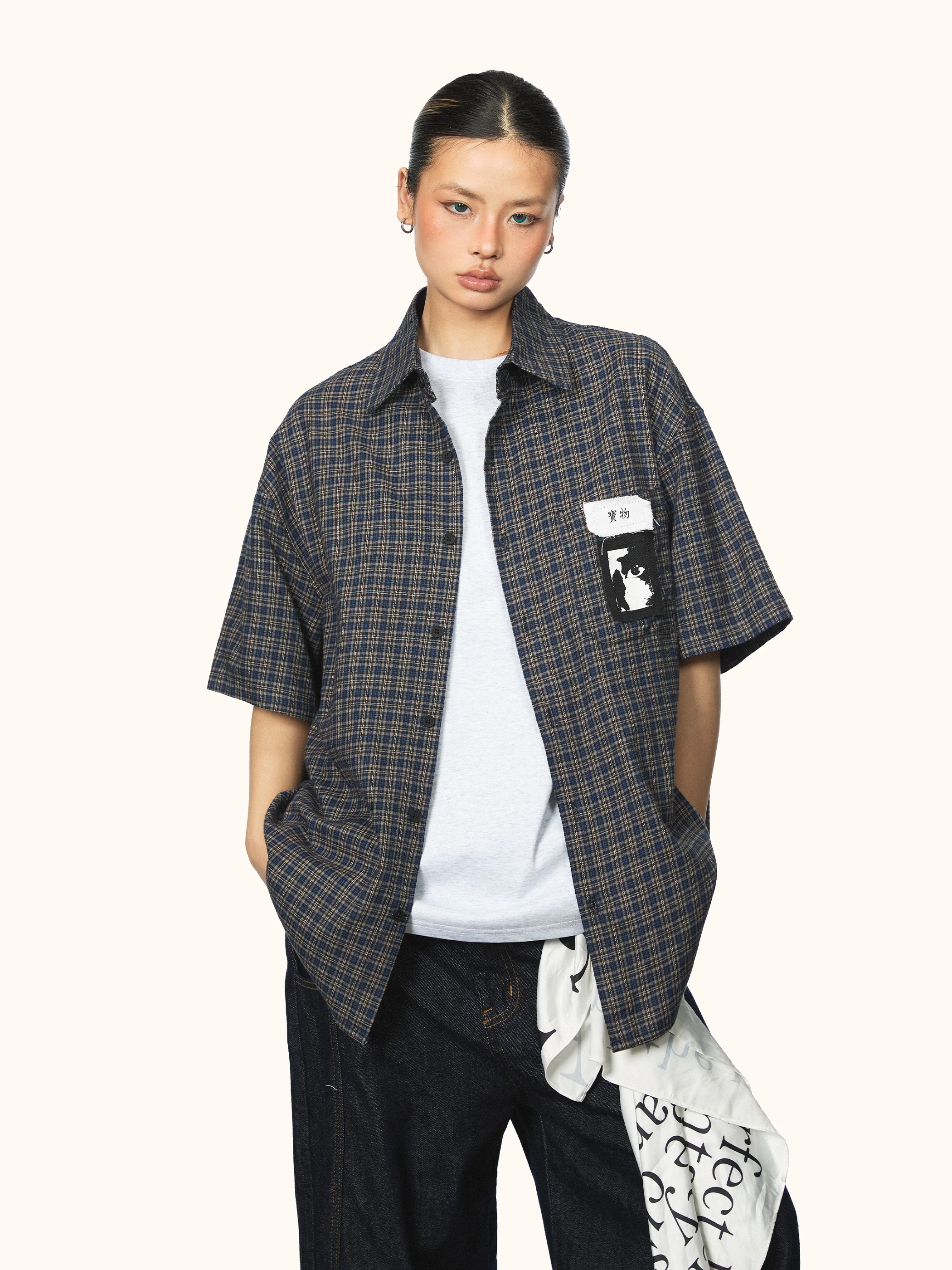 

Blabb Summer New Women's Loose Casual irt American Retro Design Cheered ort Sve Cotton Blend UV Protection Top