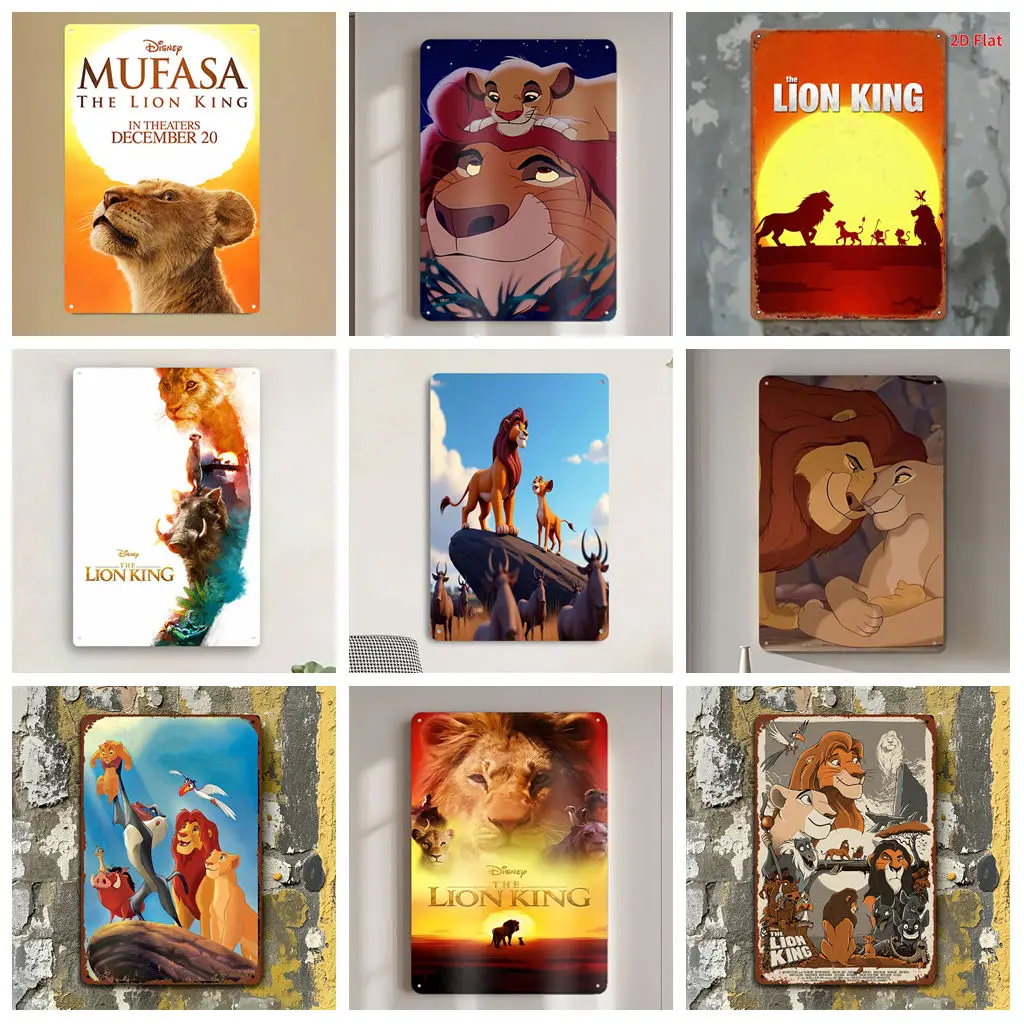

Miniso The Lion King Fantasy Adventure Collection Metal Tin Signs Posters Decor Retro Metal Plaque Wall Art Decor for Garage Bar