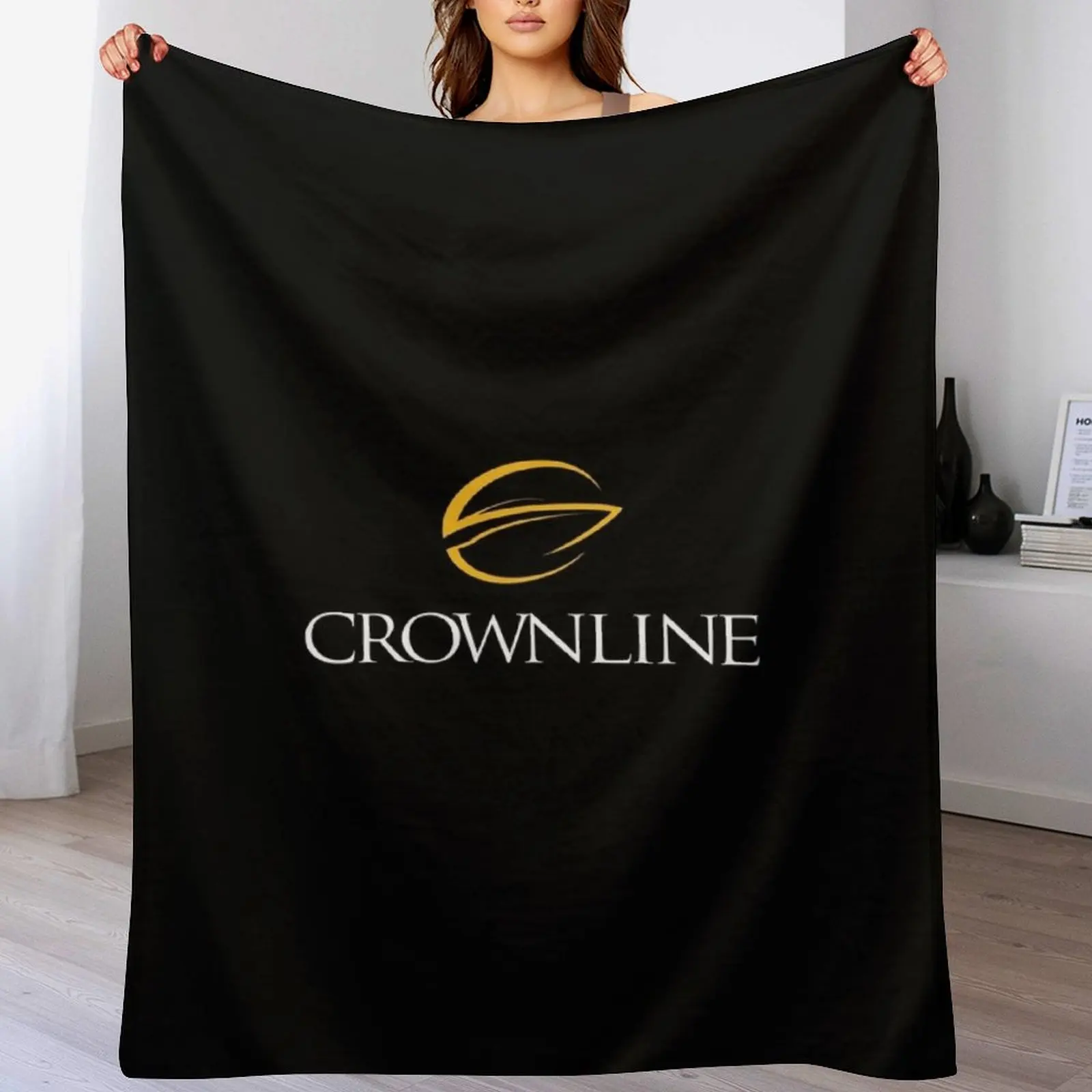 Crownline Boats Logo Throw Blanket Decoratives Single Luxury Brand Blankets