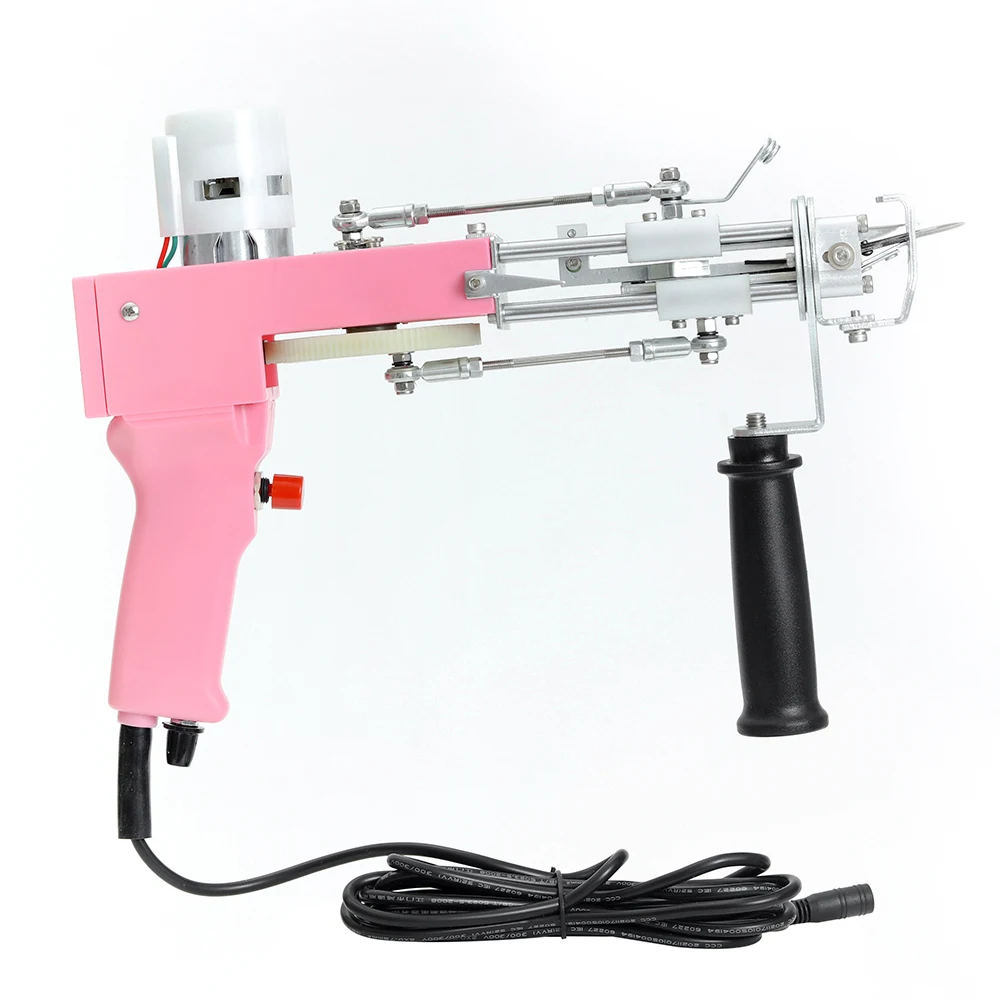 Pistola per trapuntatura elettrica per tappeti 2 in 1 può fare pile ad anello e tagliare le macchine per floccaggio per tessitura di tappeti Utensili manuali fai da te AC 110 V-240 V