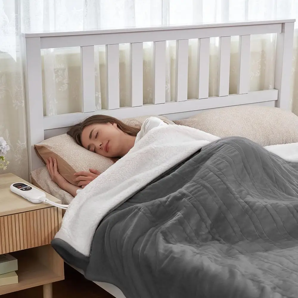 

Heated Blanket Electric Blanket ull Size 84"x72" ast Heating Electric Blanket with 12 Hours Auto-O and 6 Heating Settings Overhe
