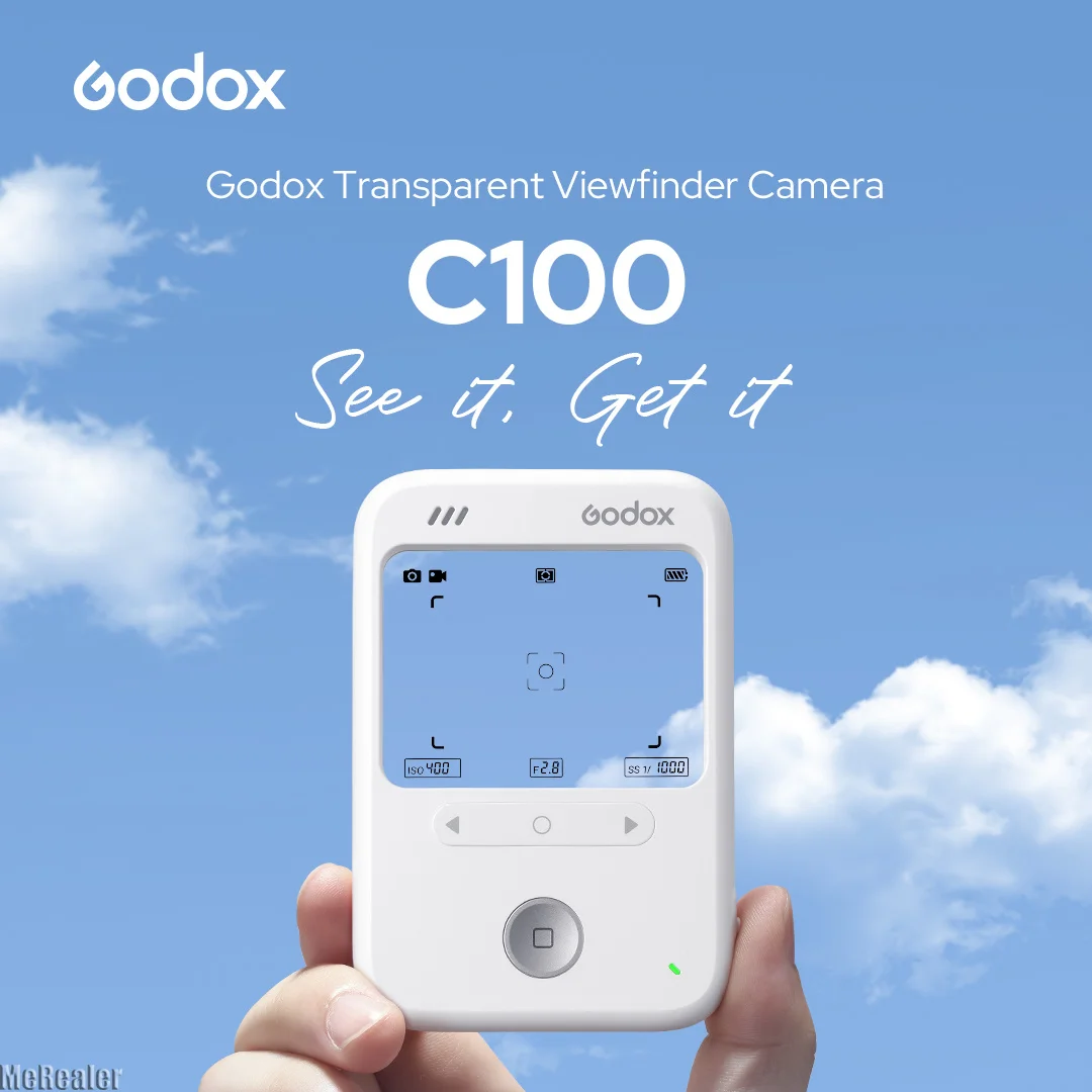 Mini Retro‑Style CCD Vlogging Camera Godox C100 Portable Digital Camera Transparent Viewfinder 128G Memory Card Expandable